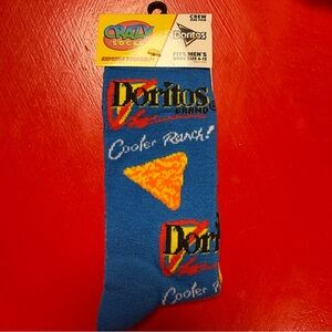 NWT CRAZY SOCKS COOL RANCH DORITO CHIPS CREW SOCKS SIZE 6-12 EXPRESS YOURSELF